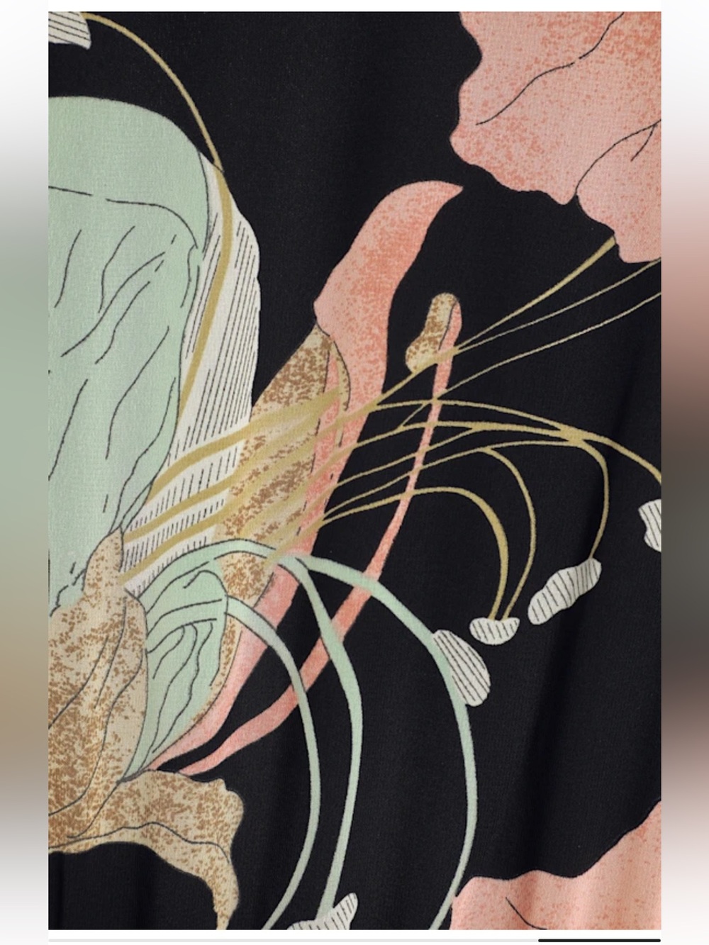 Lulus Wondrous Water Lilies Black Floral Print Maxi Dress (M) - Picture 5 of 6